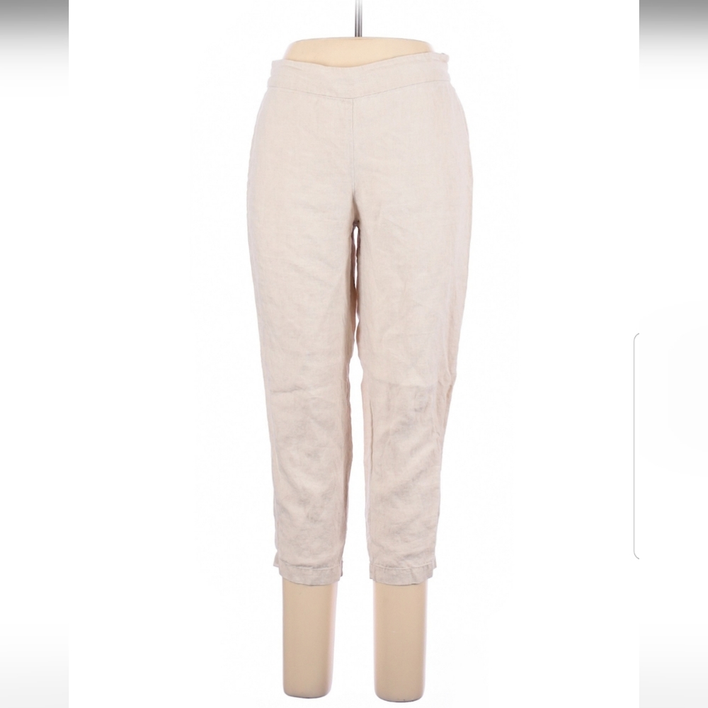 Eileen Fisher Ivory Linen Pants